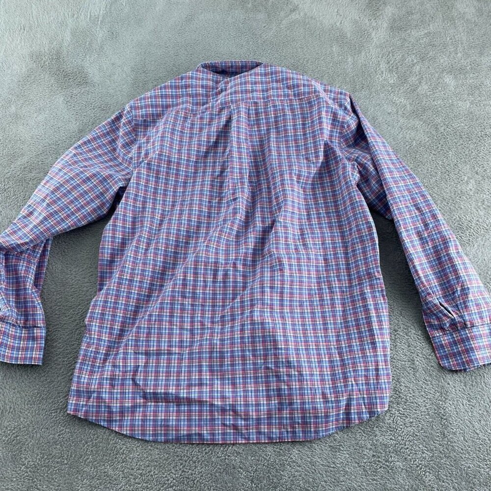 Jos. A. Bank Traveler Tailored Fit Plaid Long Sleeve Shirt L 100% Cotton 5286 - Picture 2 of 8